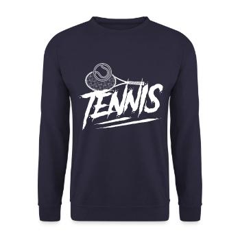 Raquette de tennis sport tennis - Sweat-shirt Unisexe - marine - Devant - Alina (178cm) & Michal (187cm)