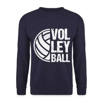 Volleyball symbol sport ball - Unisex Sweatshirt - navy - Front - Alina (178cm) & Michal (187cm)