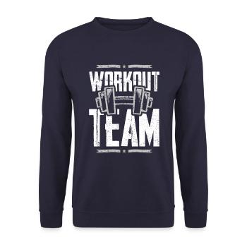 Entraînement fitness gym équipe - Sweat-shirt Unisexe - marine - Devant - Alina (178cm) & Michal (187cm)