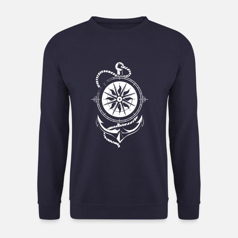 anker kompass seil - Unisex Sweatshirt - navy