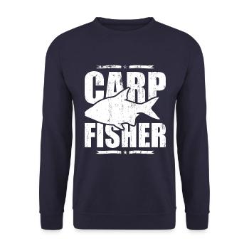 Équipe de pêche de Carp Fishen - Sweat-shirt Unisexe - marine - Devant - Alina (178cm) & Michal (187cm)