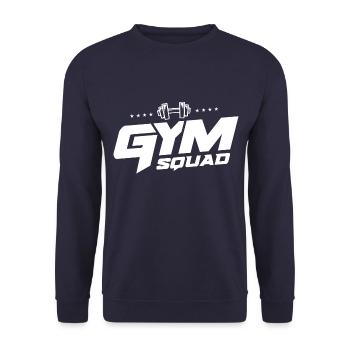 Gym Squad Team Fitness - Unisex Pullover - Navy - Vorne - Alina (178cm) & Michal (187cm)