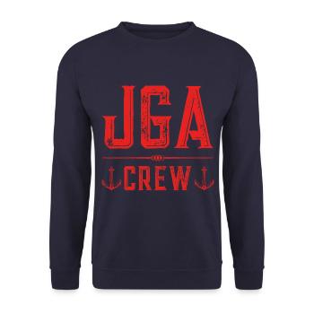 Jga Crew Anker - Unisex Pullover - Navy - Vorne - Alina (178cm) & Michal (187cm)