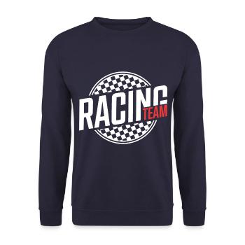 Racing team racer - Unisex Sweatshirt - navy - Front - Alina (178cm) & Michal (187cm)