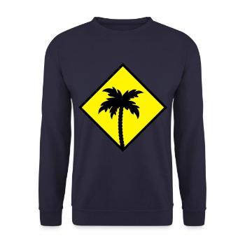 icône de palmier icône de palmier - Sweat-shirt Unisexe - marine - Devant - Alina (178cm) & Michal (187cm)