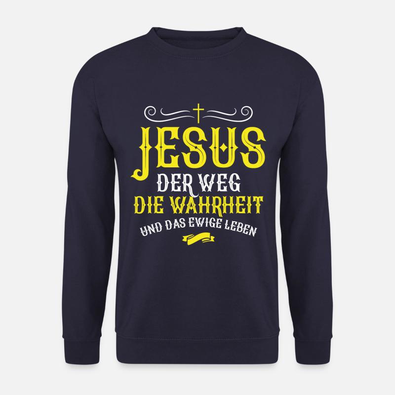 Jesus Christus Wahrheit Rettung - Unisex Pullover - Navy