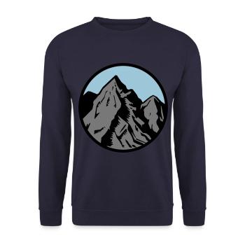 berge symbol - Unisex Pullover - Navy - Vorne - Alina (178cm) & Michal (187cm)