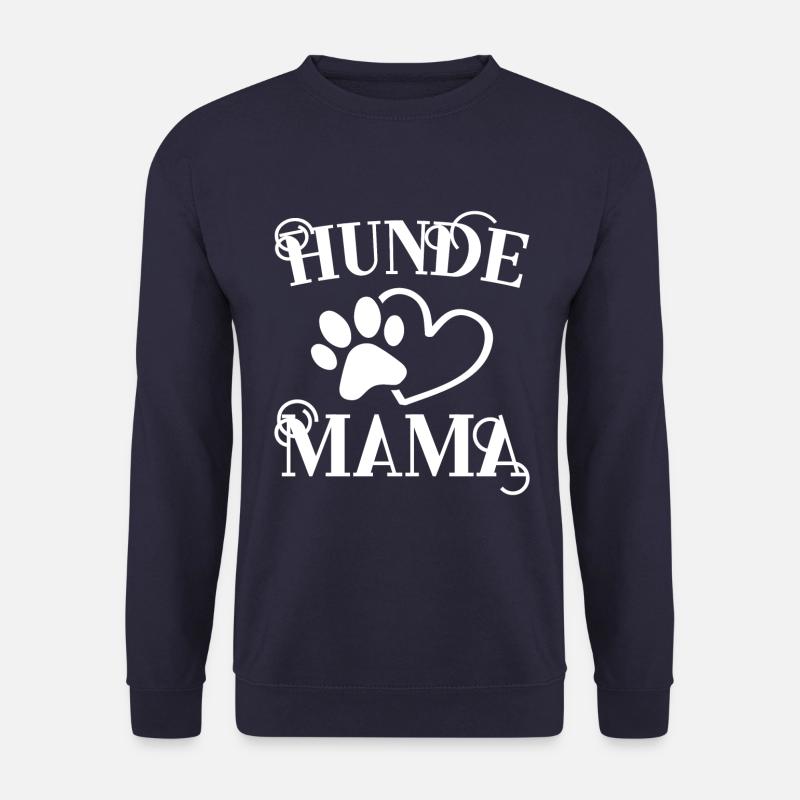 Hunde Mama Herz Hundepfote - Unisex Pullover - Navy