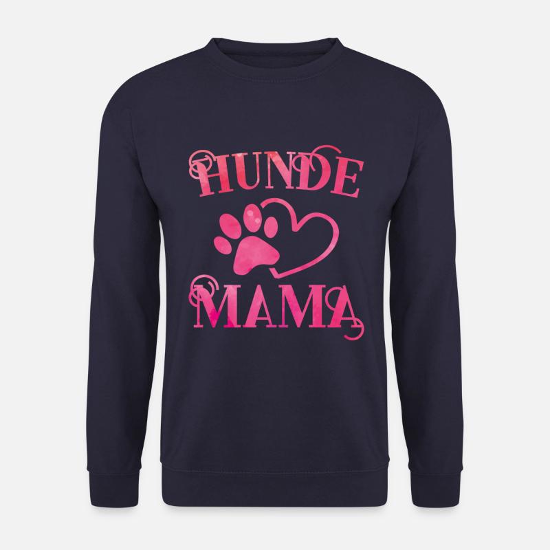 Hunde Mama Herz Hundepfote - Unisex Pullover - Navy