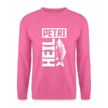 Petri Heil Fischen Angeln - Unisex Pullover - Pink - Vorne