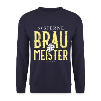 Braumeister Hopfen Brauer Brauerei - Unisex Pullover - Navy - Vorne - Alina (178cm) & Michal (187cm)