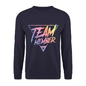 membre de l'équipe coloré - Sweat-shirt Unisexe - marine - Devant - Alina (178cm) & Michal (187cm)