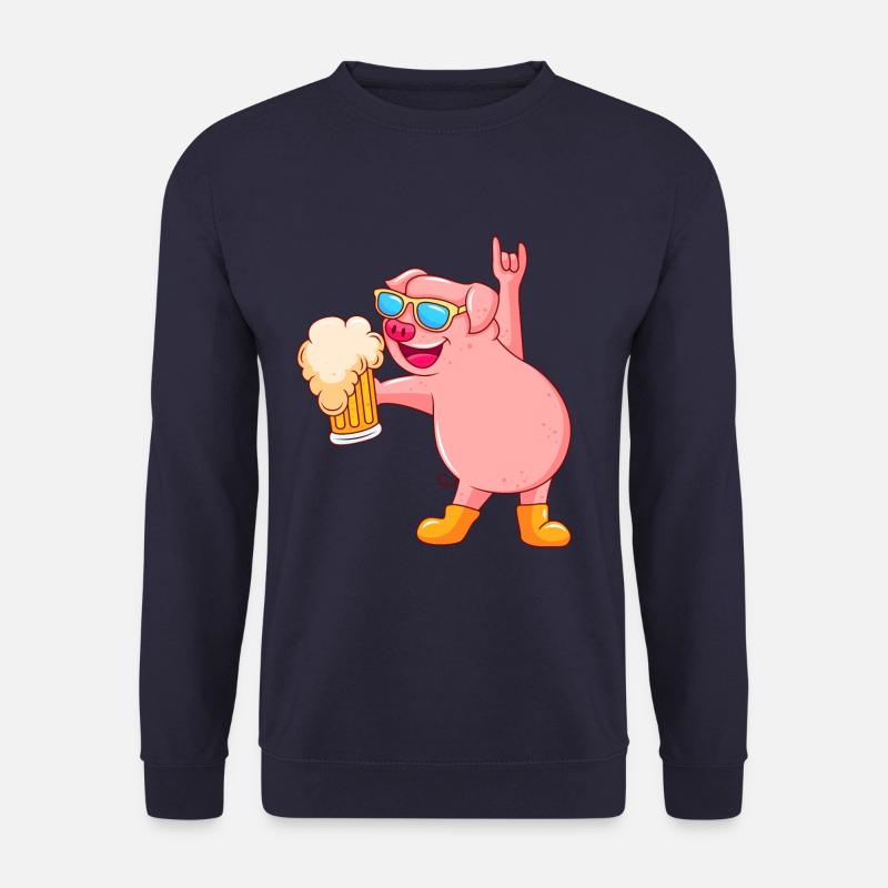 pig beer party sau - Unisex Sweatshirt - navy
