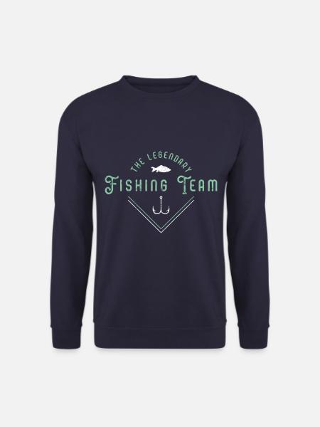 Fishing fishermen team fish logo - Unisex Sweatshirt - navy