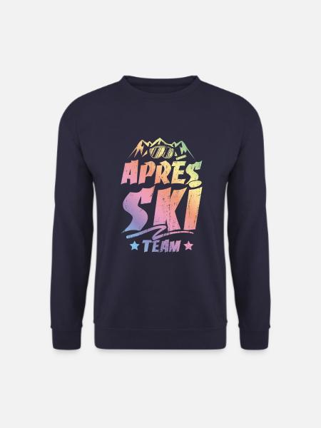 Apres Ski Saying Team Mountains - Unisex Sweatshirt - navy