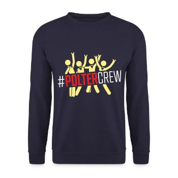 Polter Crew Polterabend Groom - Unisex Pullover - Navy - Vorne - Alina (178cm) & Michal (187cm)