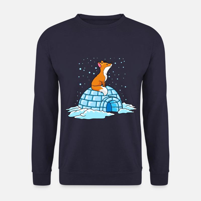 fox igloo winter ploar comic - Unisex Sweatshirt - navy