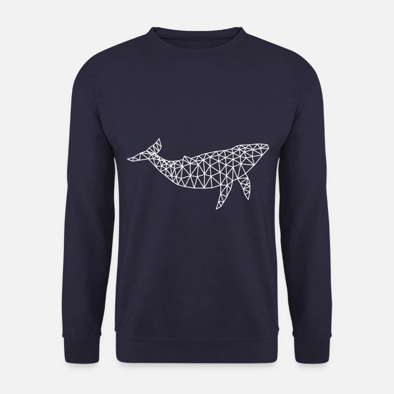whale polygon - Unisex Sweatshirt - navy