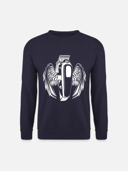 hair clipper barber wings - Unisex Sweatshirt - navy