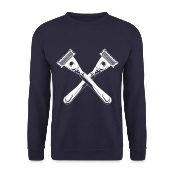 rasoirs rasoirs - Sweat-shirt Unisexe - marine - Devant - Alina (178cm) & Michal (187cm)
