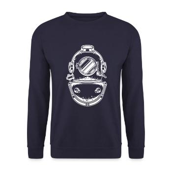 casque de plongée sous-marine symbole - Sweat-shirt Unisexe - marine - Devant - Alina (178cm) & Michal (187cm)