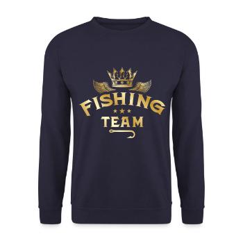 Équipe de pêche Pêche Gold Fishing - Sweat-shirt Unisexe - marine - Devant - Alina (178cm) & Michal (187cm)