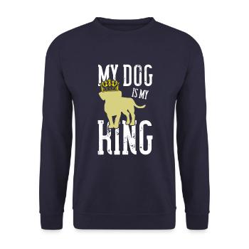 Mon chien roi disant - Sweat-shirt Unisexe - marine - Devant - Alina (178cm) & Michal (187cm)