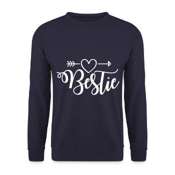 La bête coeur Amitié - Sweat-shirt Unisexe - marine - Devant - Alina (178cm) & Michal (187cm)