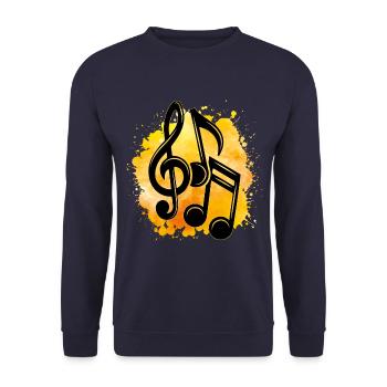 Musique note de musique clé musicale - Sweat-shirt Unisexe - marine - Devant - Alina (178cm) & Michal (187cm)