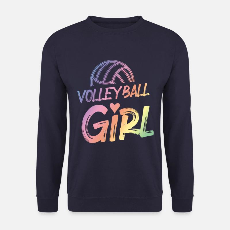 Volleyball Mädchen Herz Bunt - Unisex Pullover - Navy