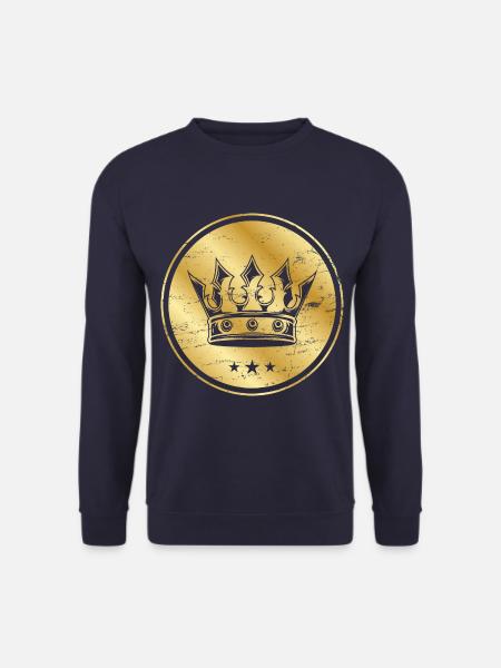 Crown gold royal symbol - Unisex Sweatshirt - navy