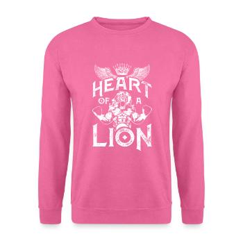 Boxen Löwe Herz Kampfsport Mma - Unisex Pullover - Pink - Vorne