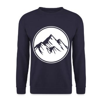 Mountain Symbol County Mountains - Unisex Sweatshirt - navy - Front - Alina (178cm) & Michal (187cm)
