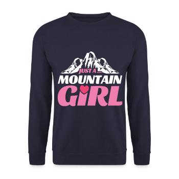 montagne fille amour coeur - Sweat-shirt Unisexe - marine - Devant - Alina (178cm) & Michal (187cm)