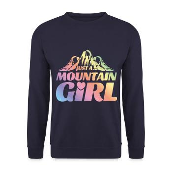 Montagne fille de montagne coeur - Sweat-shirt Unisexe - marine - Devant - Alina (178cm) & Michal (187cm)