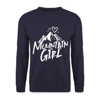 Mountain Girl Berge Love - Unisex Pullover - Navy - Vorne - Alina (178cm) & Michal (187cm)
