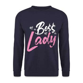 Patron Lady - Sweat-shirt Unisexe - marine - Devant - Alina (178cm) & Michal (187cm)