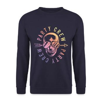 Fête équipage tête de mort - Sweat-shirt Unisexe - marine - Devant - Alina (178cm) & Michal (187cm)