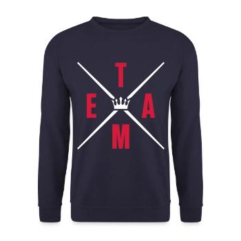 team krone - Sweat-shirt Unisexe - marine - Devant - Alina (178cm) & Michal (187cm)