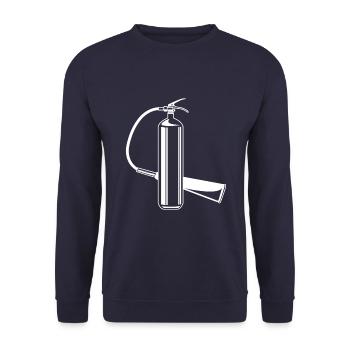 Fire extinguisher symbol fire brigade - Unisex Sweatshirt - navy - Front - Alina (178cm) & Michal (187cm)