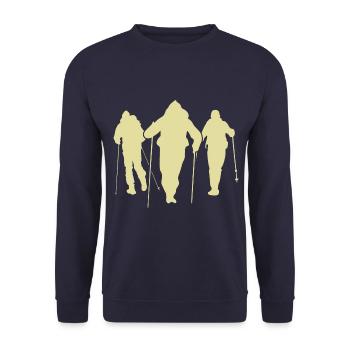 Nordic Walking Silhouette Team - Unisex Sweatshirt - navy - Front - Alina (178cm) & Michal (187cm)