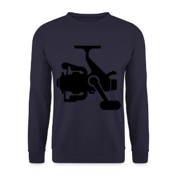 Fishing reel symbol icon - Unisex Sweatshirt - navy - Front - Alina (178cm) & Michal (187cm)
