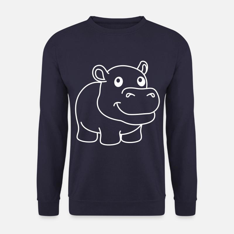 Hippo Comic Animal - Unisex Sweatshirt - navy