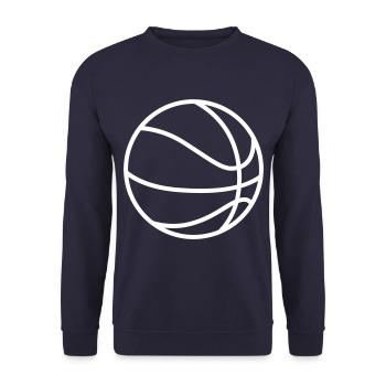 Basketball - Unisex Sweatshirt - navy - Front - Alina (178cm) & Michal (187cm)