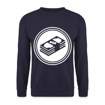 Money Money silhouette - Unisex Sweatshirt - navy - Front - Alina (178cm) & Michal (187cm)