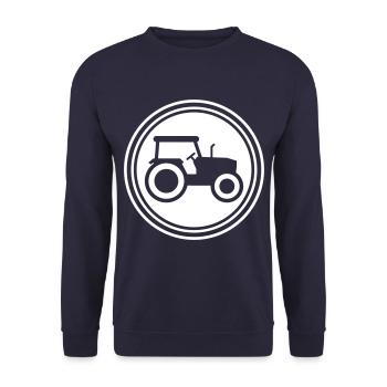 Tractor icon silhouette - Unisex Sweatshirt - navy - Front - Alina (178cm) & Michal (187cm)
