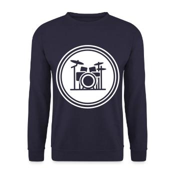 Schlagzeug - Unisex Pullover - Navy - Vorne - Alina (178cm) & Michal (187cm)