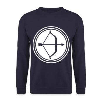 Bow and arrow - Unisex Sweatshirt - navy - Front - Alina (178cm) & Michal (187cm)