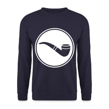 Pfeife rauchen - Unisex Pullover - Navy - Vorne - Alina (178cm) & Michal (187cm)
