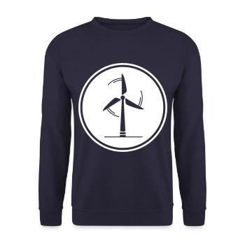 Wind turbine silhouette - Unisex Sweatshirt - navy - Front - Alina (178cm) & Michal (187cm)